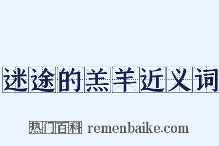 迷途的羔羊近义词是什么意思的图片